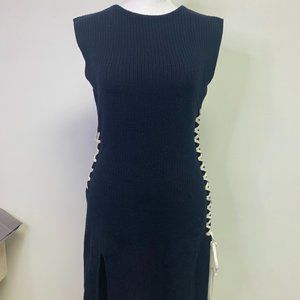 Christian Dior Navy Mini Dress with Lace-Up Sides